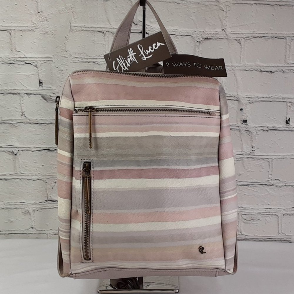 ELLIOTT LUCCA 'OLVERA' BACKPACK FULL SIZE MULTIPLE POCKETS  TOP STRAP BAG